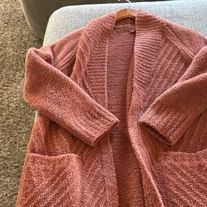 Like new Barefoot Dreams Women's Cardigan in Rust